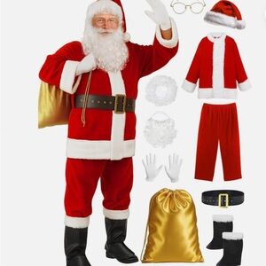 Orolay Men's Deluxe Santa Suit 10pc. XL